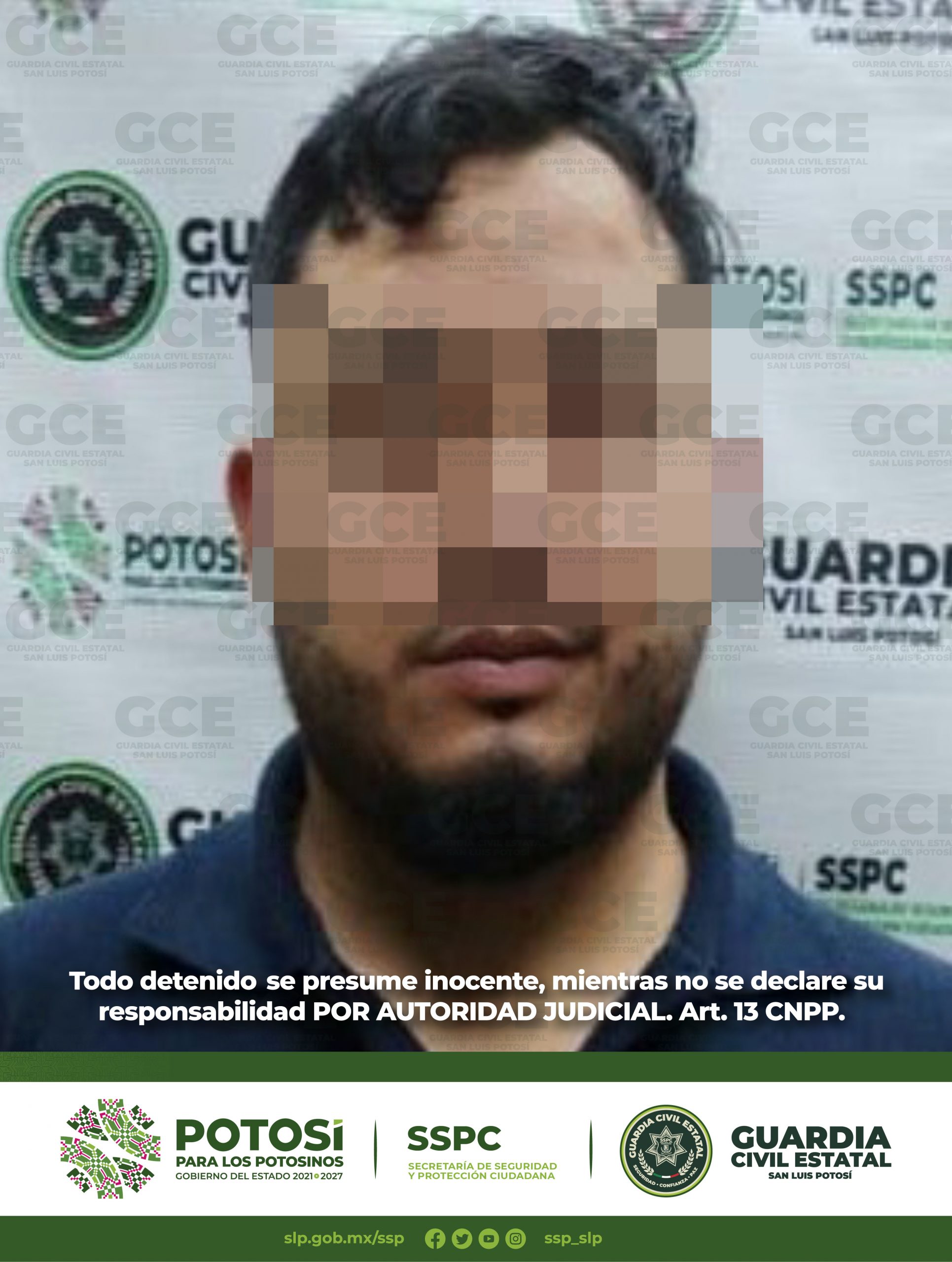 Un hombre resultó detenido por los oficiales de la Guardia Civil Estatal (GCE), por presuntamente violentar a su pareja.