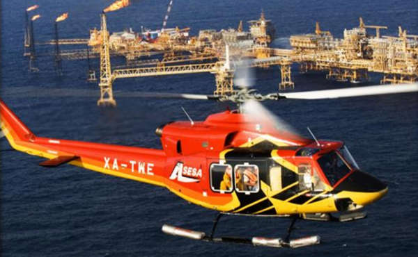 Se desploma helicóptero de contratista de Pemex en sonda de Campeche