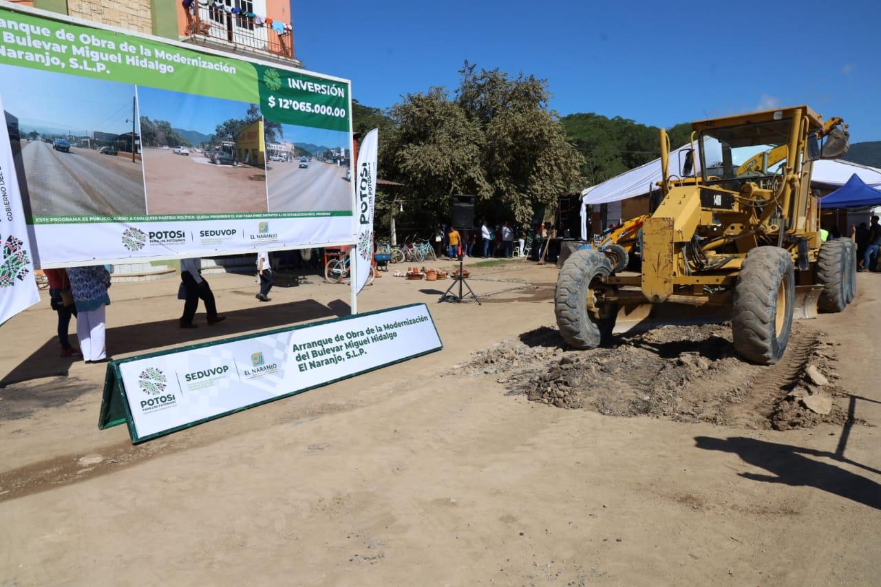 CON INVERSIÓN MILLONARIA INICIA GOBERNADOR RICARDO GALLARDO OBRAS EN EL NARANJO