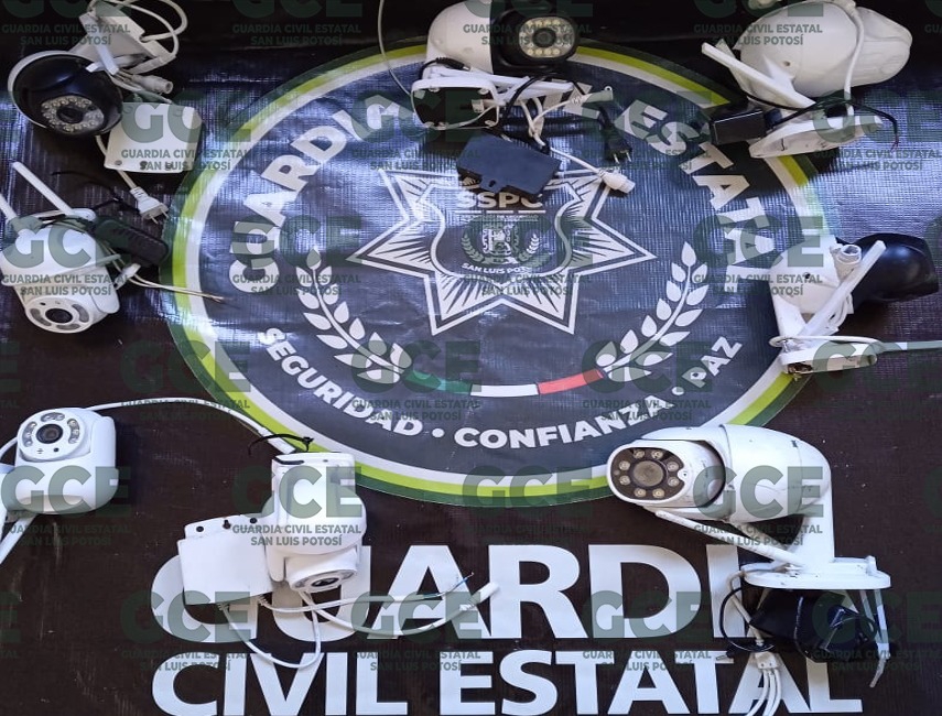 Agentes de la Guardia Civil Estatal (GCE) desmantelaron una red de videovigilancia criminal en diversos puntos de Tamasopo