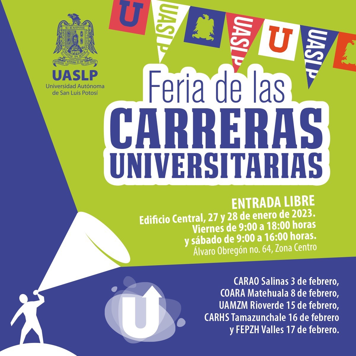 Durante enero y febrero del presente año la UASLP realizará la Feria de Carreras Universitarias