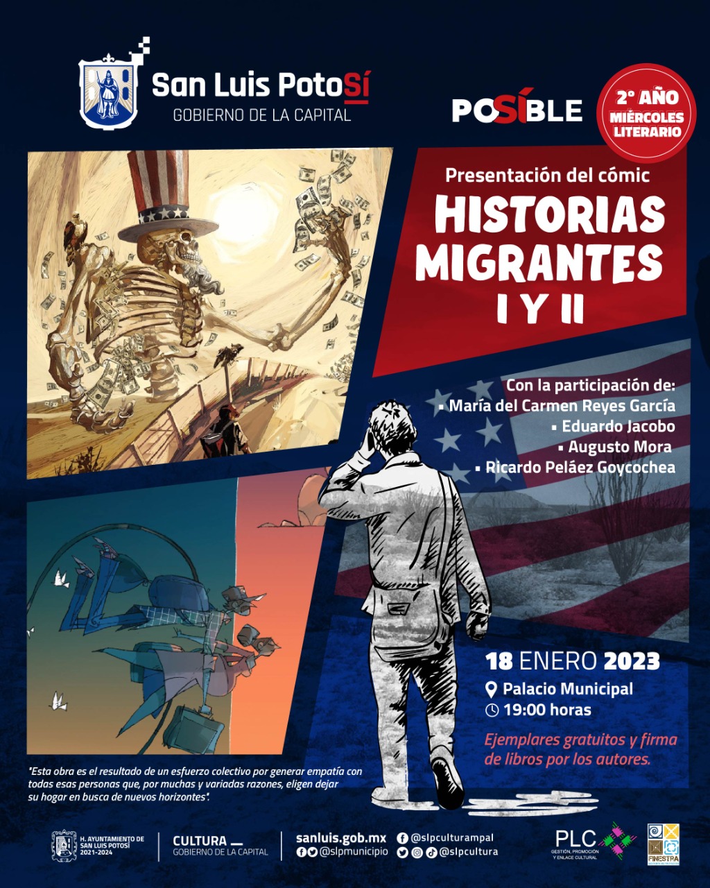 Se presentan Cómics Historias de Migrantes I y II en Palacio Municipal, dentro de Miércoles Literario