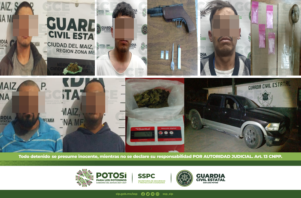 Guardia Civil Estatal detuvo a 21 personas por presuntos delitos contra la salud en la modalidad de posesión de droga.