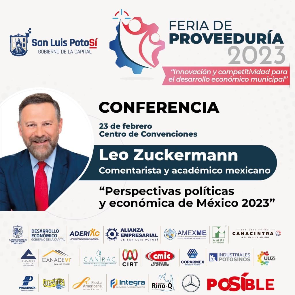 La Feria de la Proveeduría 2023 se desarrollará los días 22 y 23 de febrero en el Centro de Convenciones de San Luis Potosí