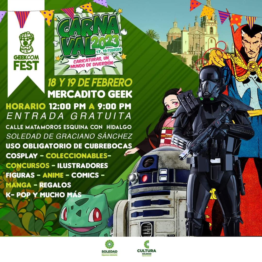 Mercadito Geek en Soledad este 18 y 19 de febrero