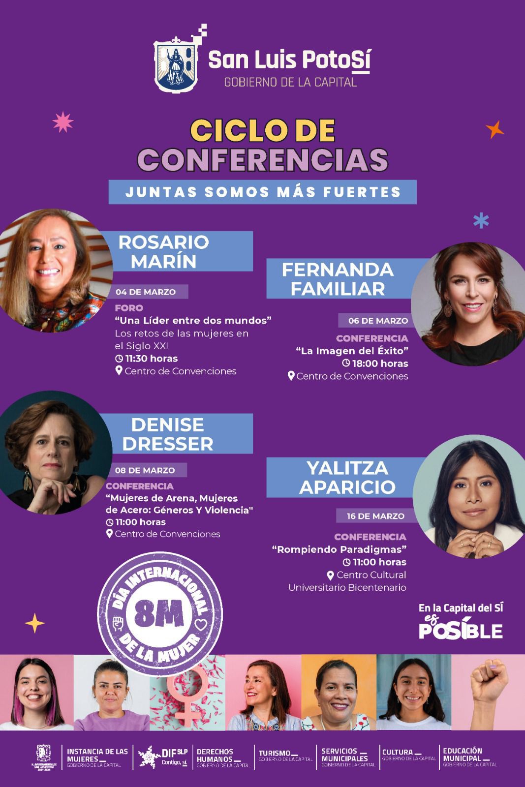 Participan también la actriz Yalitza Aparicio, la periodista Denise Dresser y la conductora de radio Fernanda Familiar.