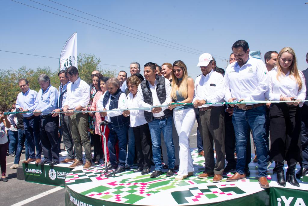 Ayuntamiento de Soledad inauguró junto a Gobierno del Estado las obras de modernización del camino al aeropuerto
