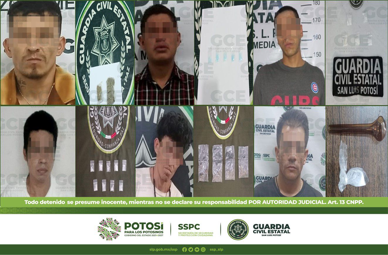 En las últimas horas, oficiales de la Guardia Civil Estatal (GCE) detuvieron a 18 personas por presunta posesión de droga