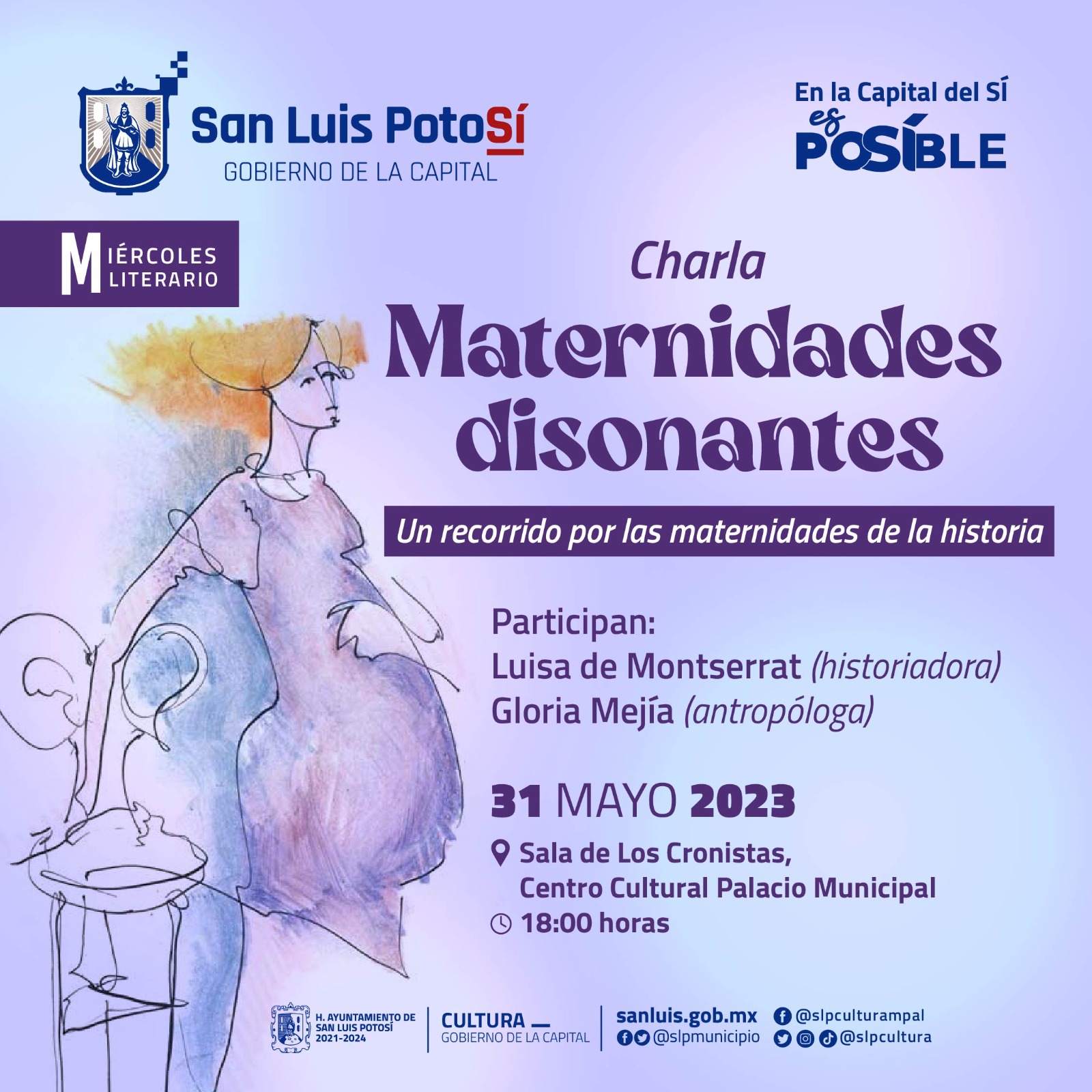 Invitan este miércoles a Palacio Municipal a partir de las 6 de la tarde, a un interesante recorrido por las maternidades de la historia.