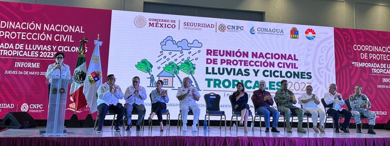 Protección Civil Estatal participa en Reunión Nacional por la temporada de Lluvias y Ciclones Tropicales 2023