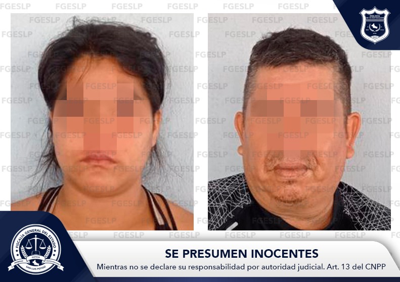 PDI se encargó de asegurar a estas personas, después de que fueron encontrados en la calle La Montaña del Ejido Guayabitas en Rioverde.