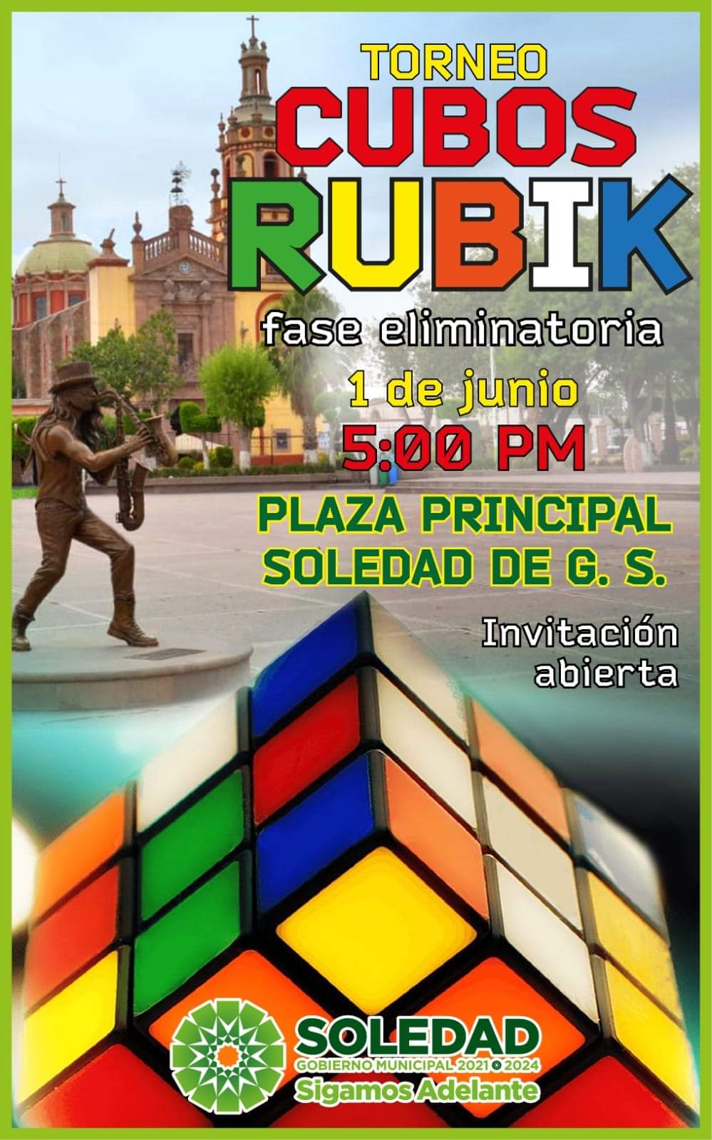 Soledad de Graciano Sánchez será sede de la etapa eliminatoria del Torneo Estatal de Cubo Rubik organizado por el Gobierno del Estado