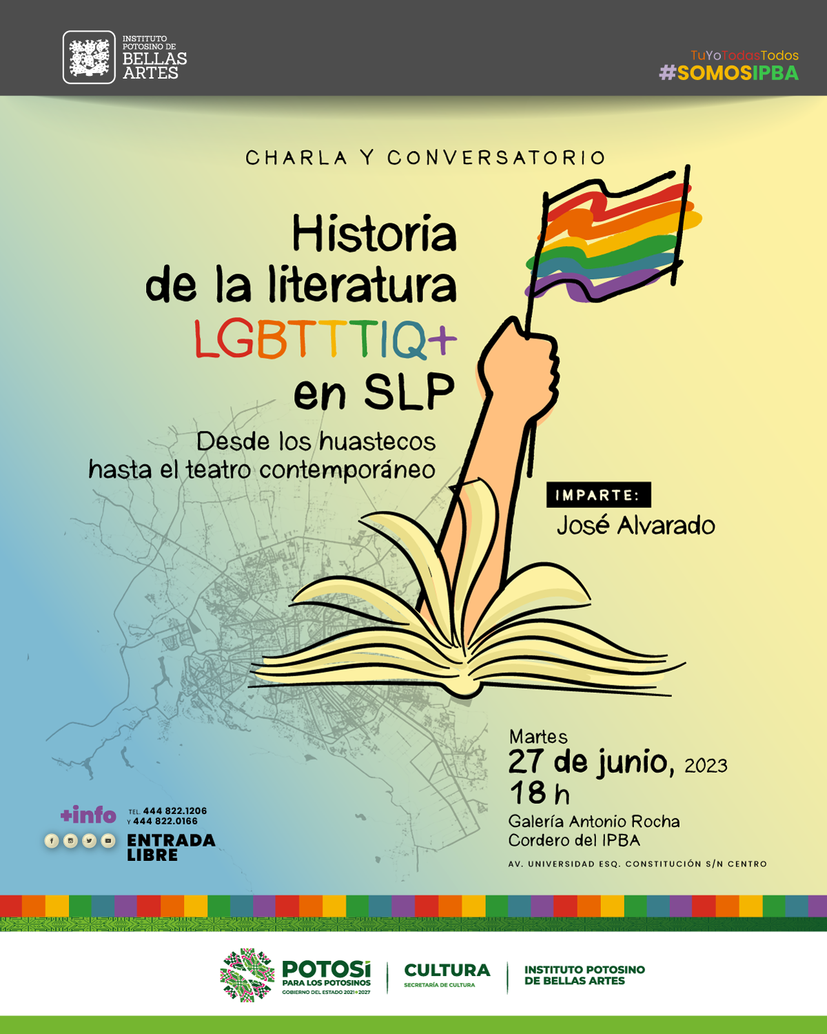 Sesión a cargo de José Alvarado del área de Literatura y se llevará a cabo el próximo 27 de junio 2023 a las 18:00 horas