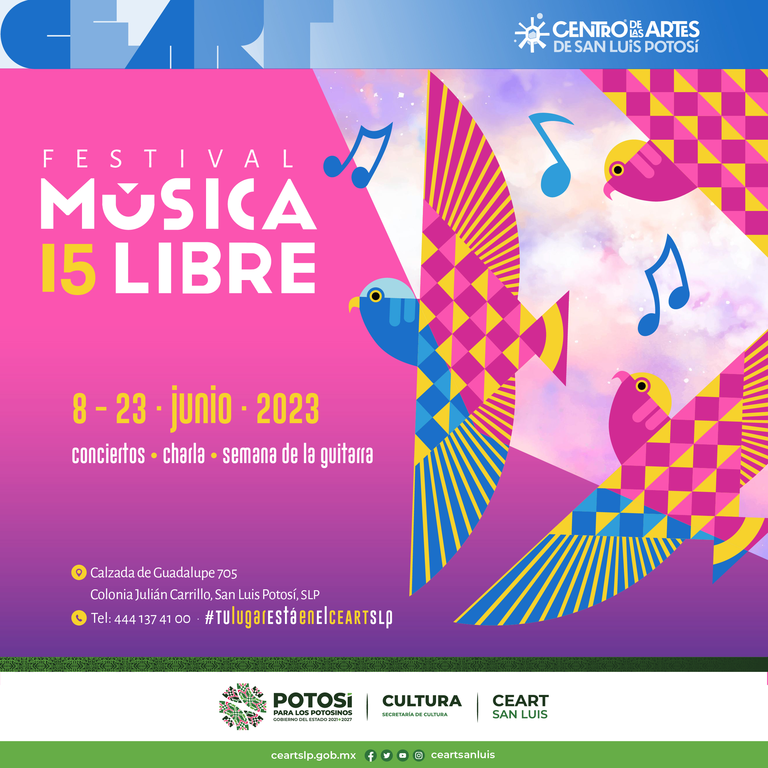 Invitan al público a participar en el 15º Festival Música Libre, que tendrá lugar del 8 al 23 de junio en las instalaciones del CEART