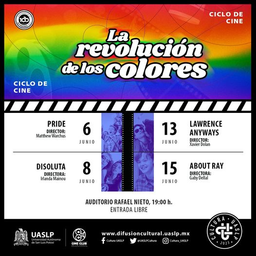 En el mes del orgullo, Cine Club de la UASLP invita a su ciclo, “La Revolución de los Colores”