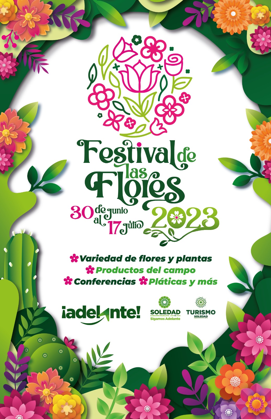 SOLEDAD DE G. S., LISTO PARA RECIBIR A LOCALES Y VISITANTES EN EL FESTIVAL DE LAS FLORES 2023