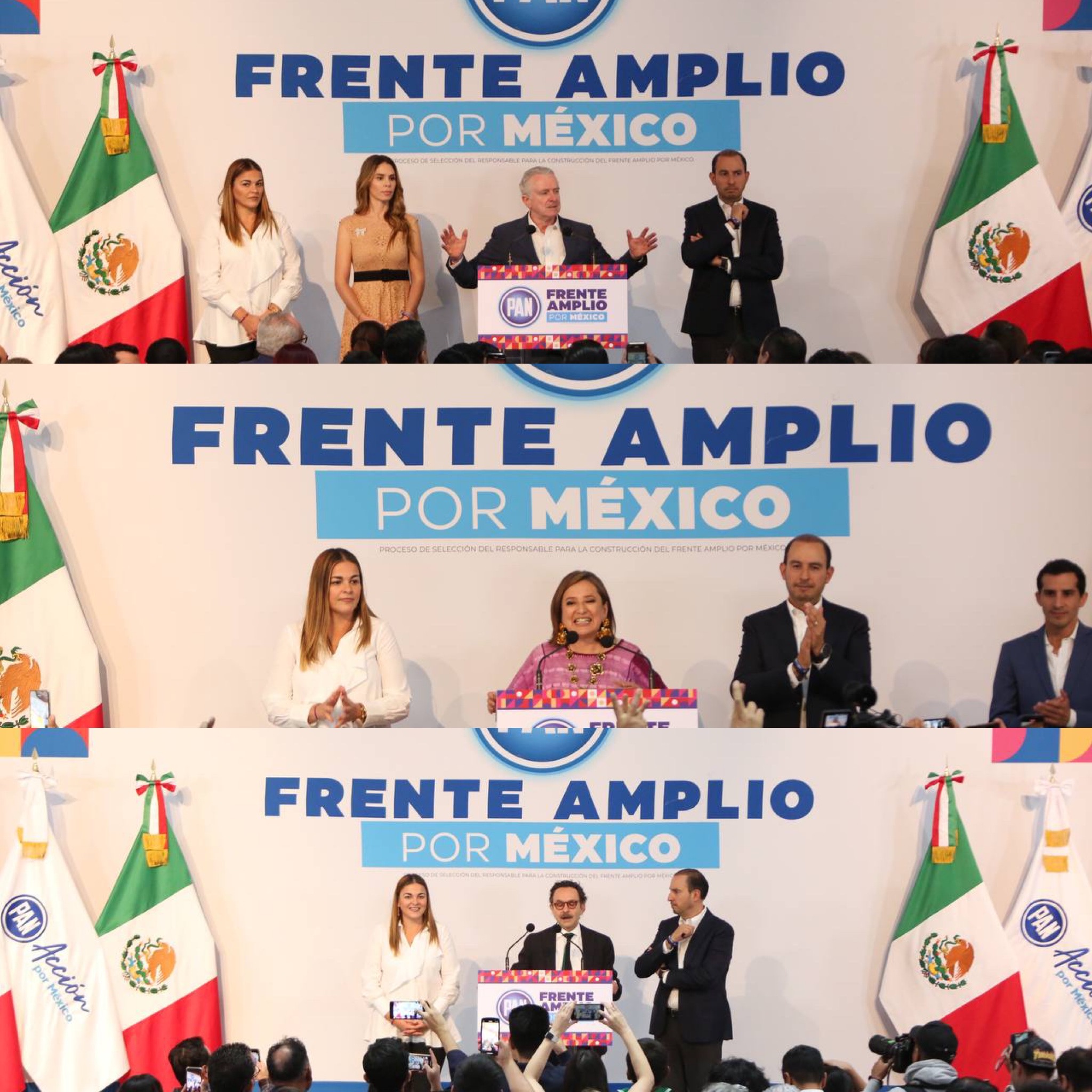 Frente Amplio por México inicia su registro de aspirantes con Creel, Gálvez y Quadri