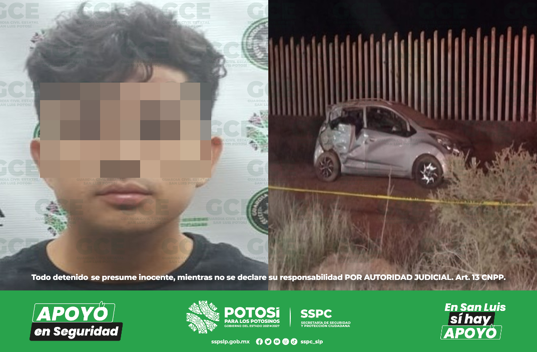 Se dio la detención de un automovilista, quien presumiblemente fue responsable del deceso de una mujer que viajaba como su copiloto