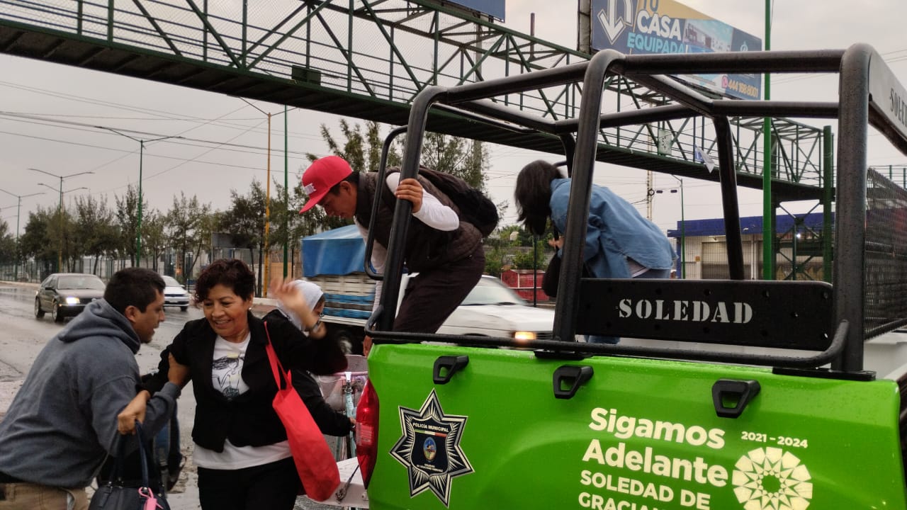 Seguridad Pública de Soledad de Graciano Sánchez realizó labores de auxilió a la población de toda la demarcación