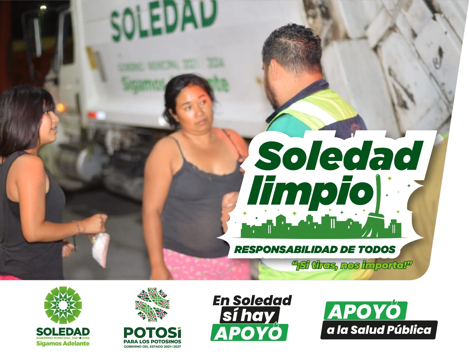 PROGRAMA “SOLEDAD LIMPIO” REGISTRA POSITIVA COLABORACIÓN CIUDADANA EN LA DISPOSICIÓN DE BASURA