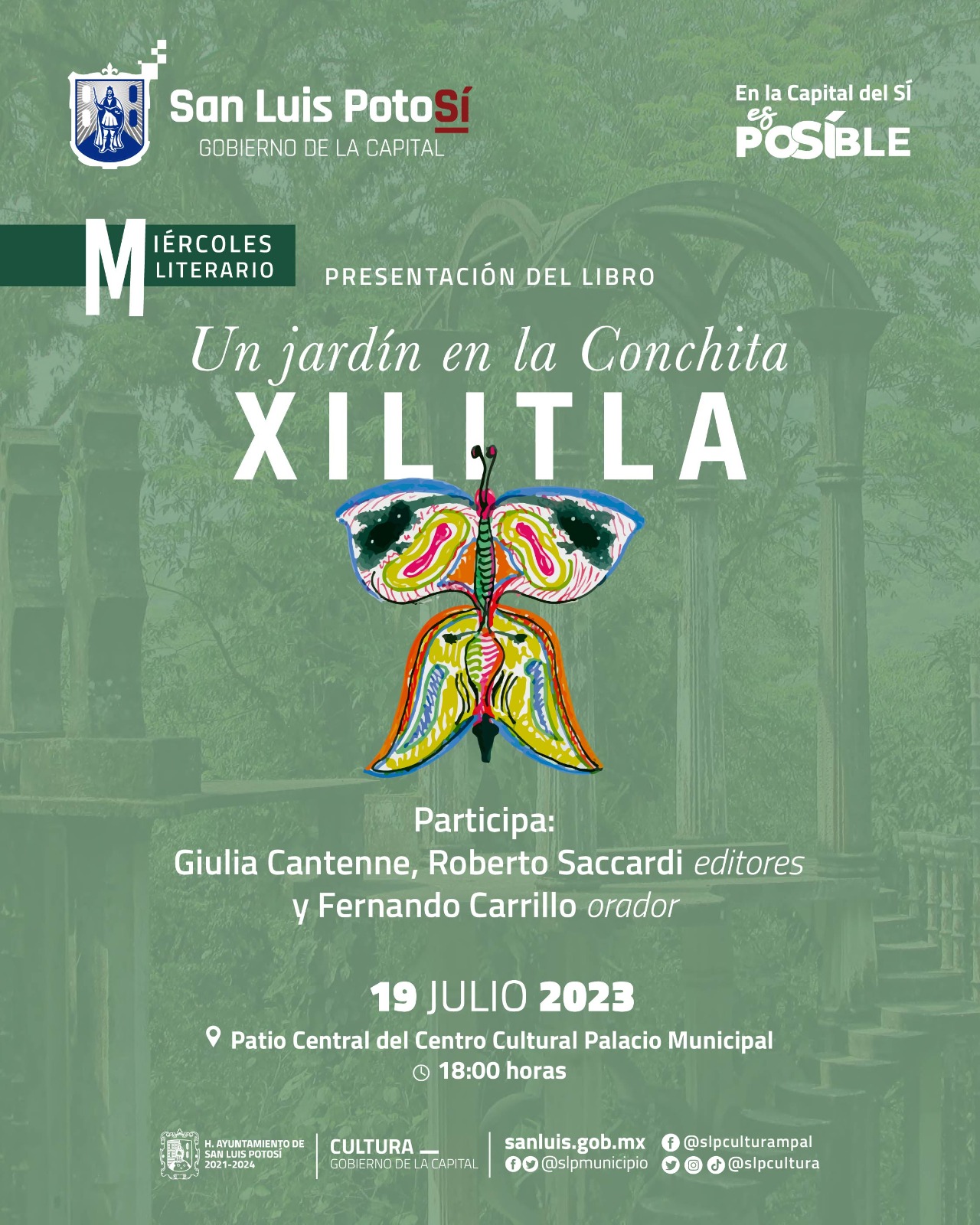 El Gobierno de la Capital y la Dirección de Cultura invitan a la presentación del libro: “Un jardín en la Conchita, XILITLA”