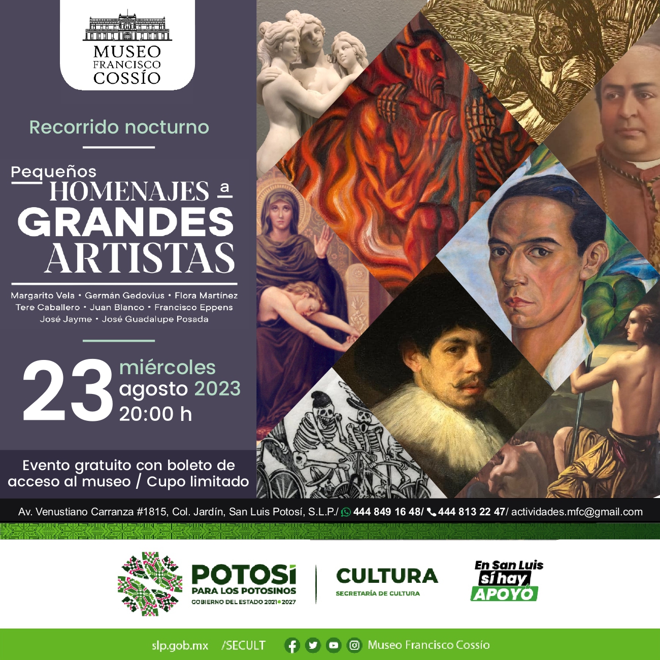 Esta actividad se realiza en el marco de la exposición temporal Pequeños homenajes a grandes artistas.