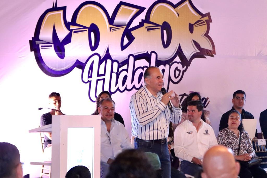 Presidente Municipal Enrique Galindo presentó la segunda etapa del programa Color Hidalgo