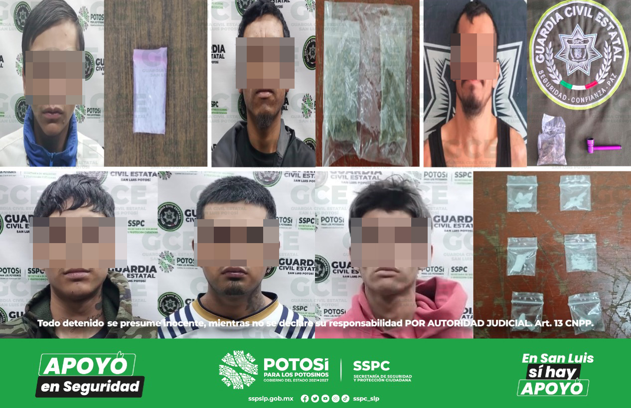 GCE llevaron a cabo la detención de 24 personas, luego de que presumiblemente se les sorprendiera con narcóticos