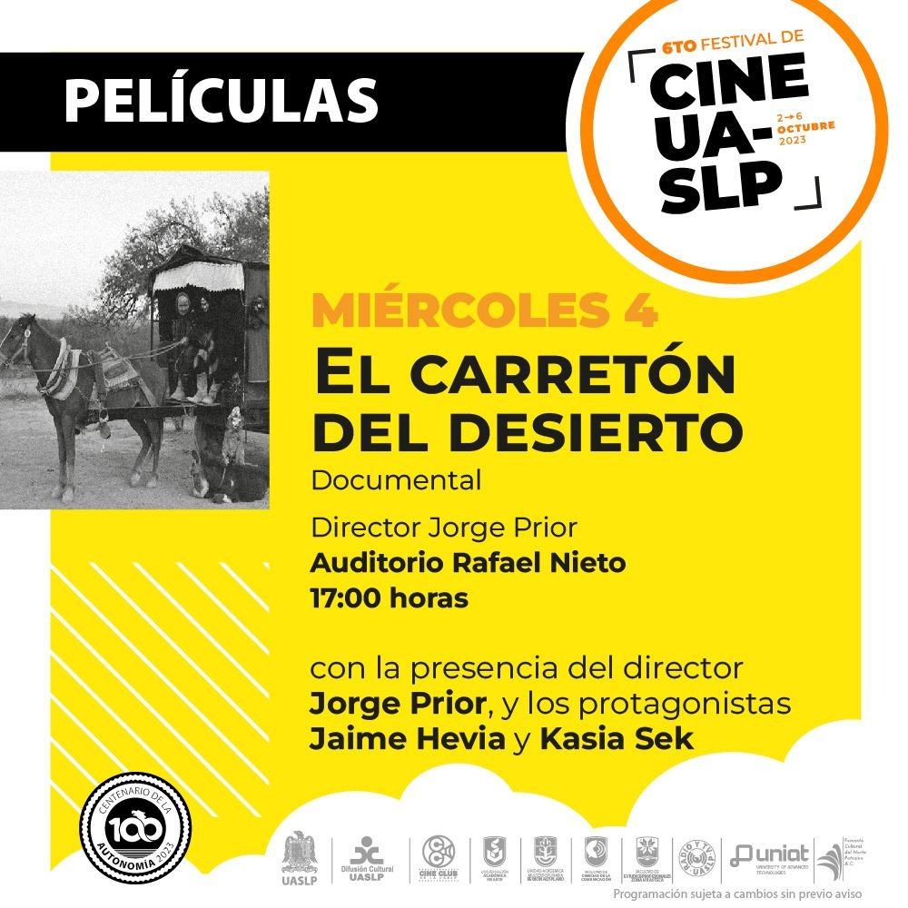 UASLP invita a los cinéfilos y público en general a la proyección de los filmes “El carretón del desierto” y “Finlandia”
