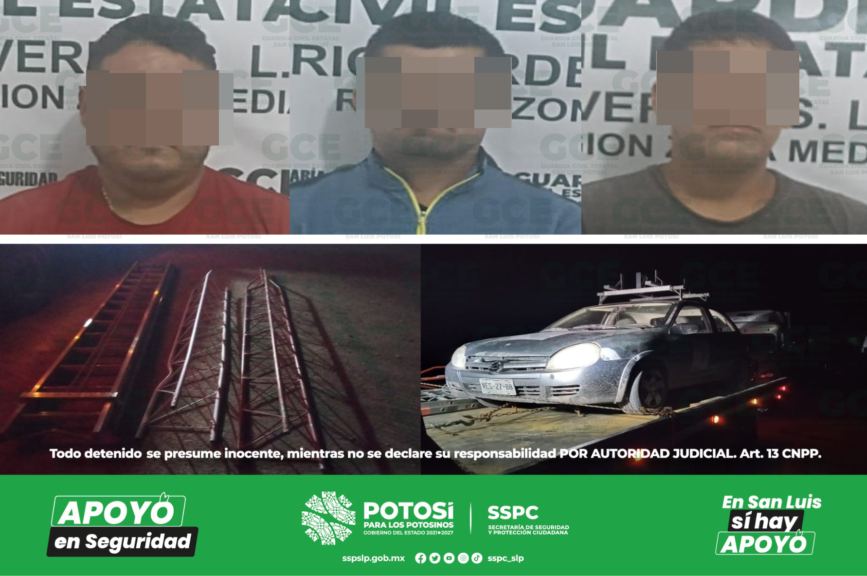 Dichas personas quedaron a disposición de la Fiscalía General del Estado por el probable delito de allanamiento.