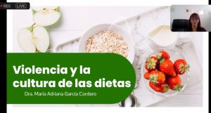 - “Violencia y la cultura de las dietas”, conferencia impartida en la Facultad de Enfermería y Nutrición (FEN) de la UASLP