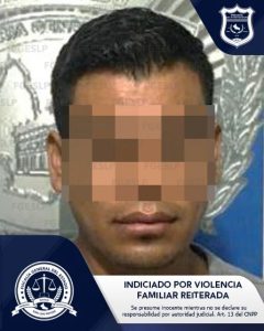Se ejecutó una orden de aprehensión en contra de Iván “N”, por ser el probable responsable del delito de violencia familiar reiterada.