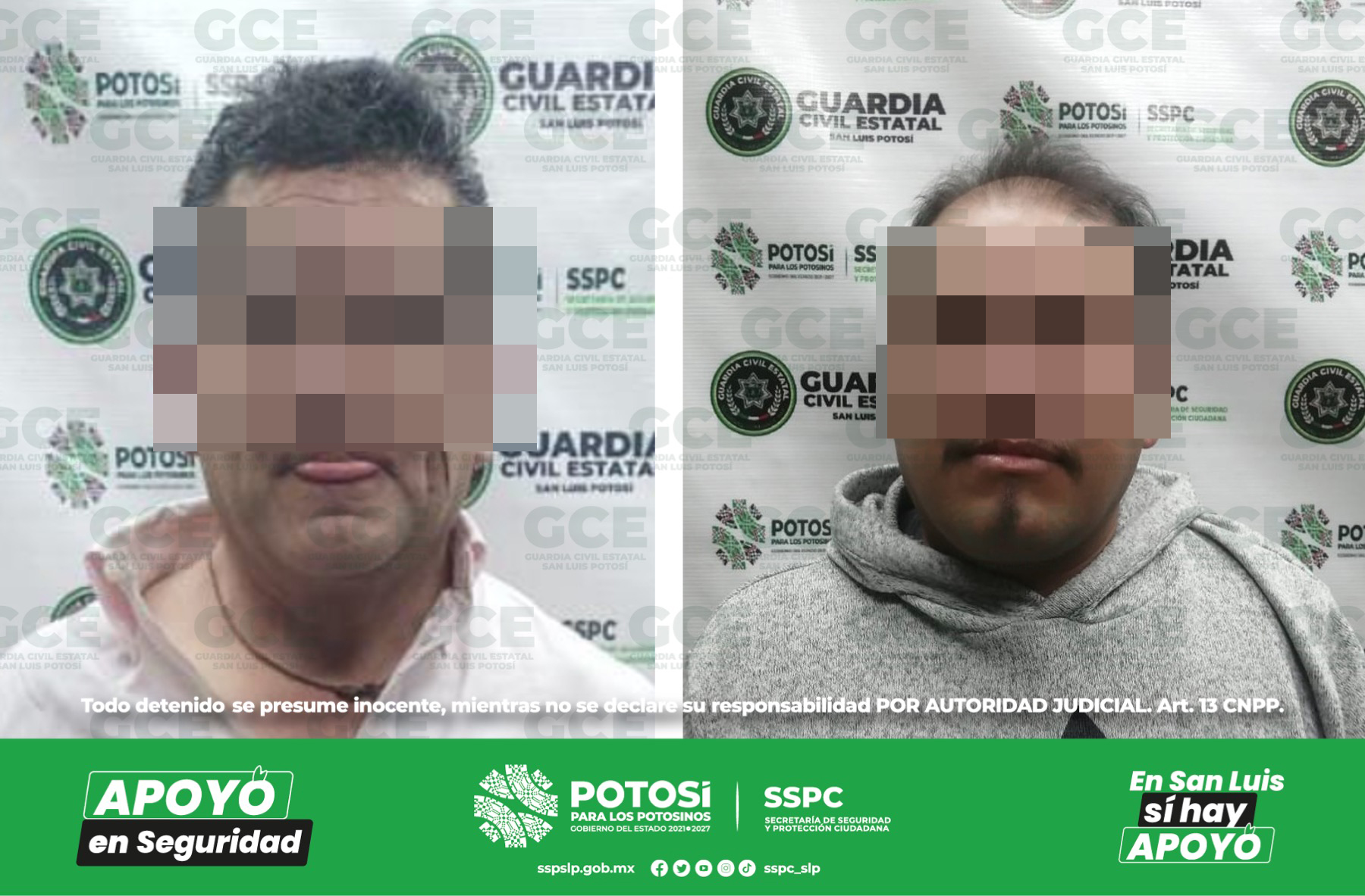 POR ATENTAR CONTRA SERVIDORES PÚBLICOS EN FUNCIONES, GUARDIA CIVIL ESTATAL DETIENE A DOS HOMBRES