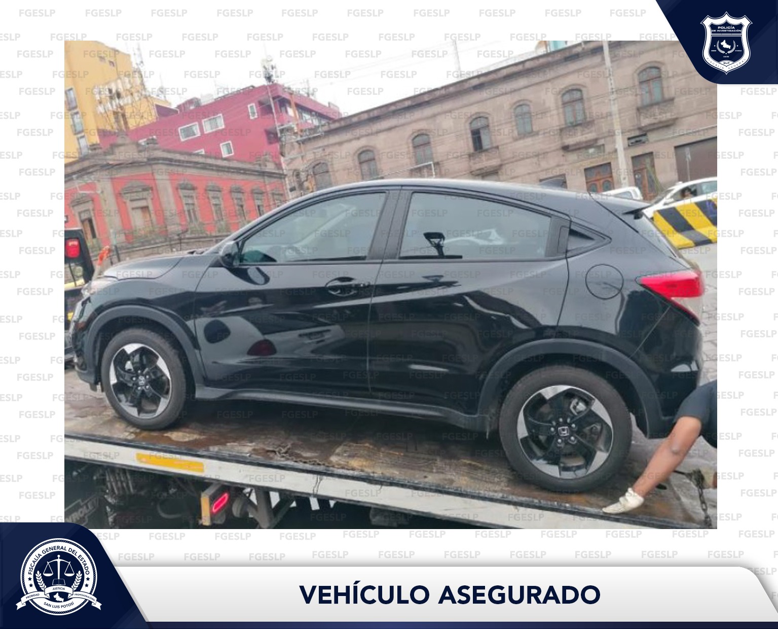 DGMI realizó el aseguramiento de una camioneta en la Capital potosina, por contar con la serie apócrifa