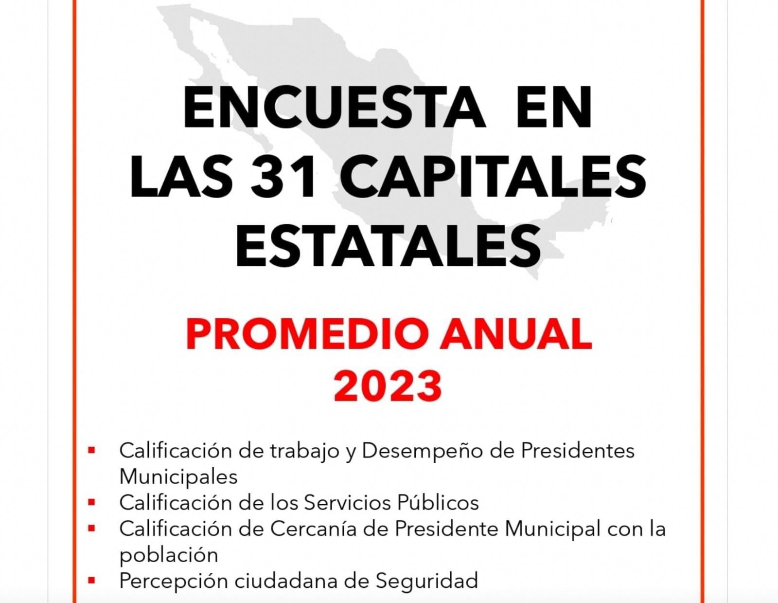 De acuerdo con una encuesta de la empresa Rubrum, el Alcalde de SLP es sexto lugar nacional en desempeño y cercanía con la población._