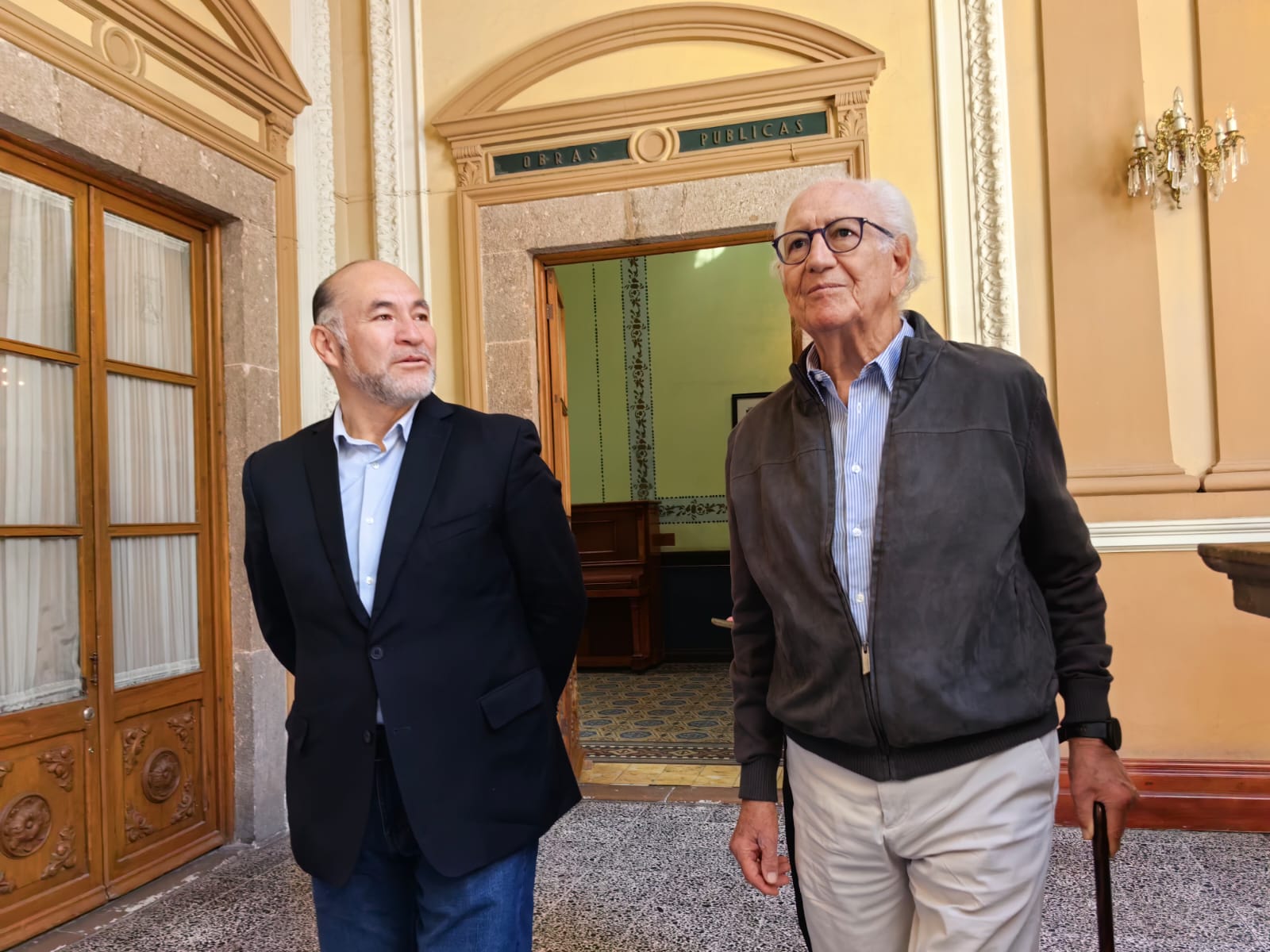 Marcelo De Los Santos está mañana visitó Palacio Municipal para hacer público el respaldo a la reelección de Enrique Galindo