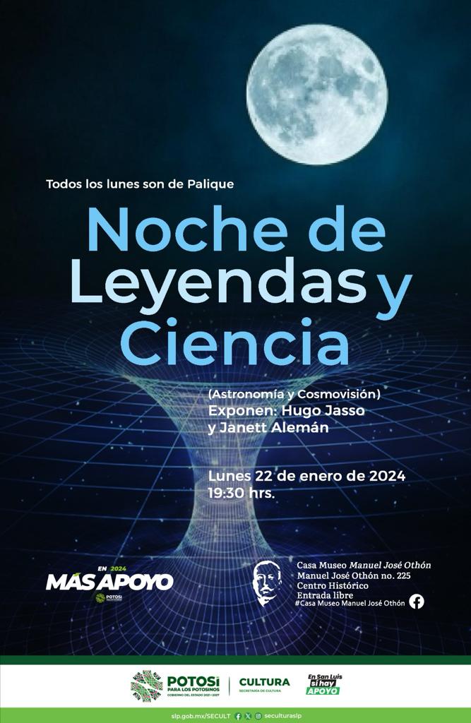 Se hablará sobre astronomía y cosmovisión el lunes 22 de enero a las 19:30 h, en el Museo Manuel José Othón.