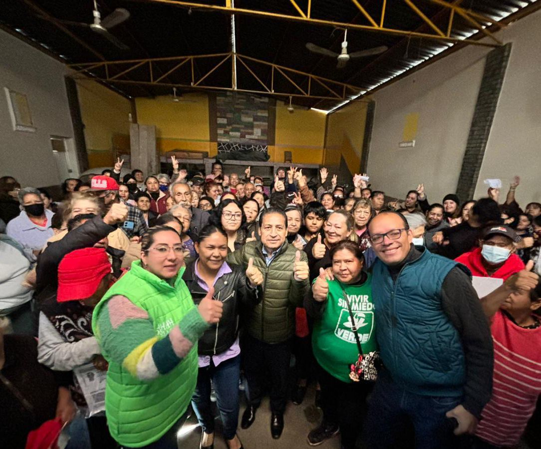 Gilberto Hernández Villafuerte se reunió con militantes y simpatizantes del PVEM de la colonia Nuevo Progreso y Barrio de Santiago.