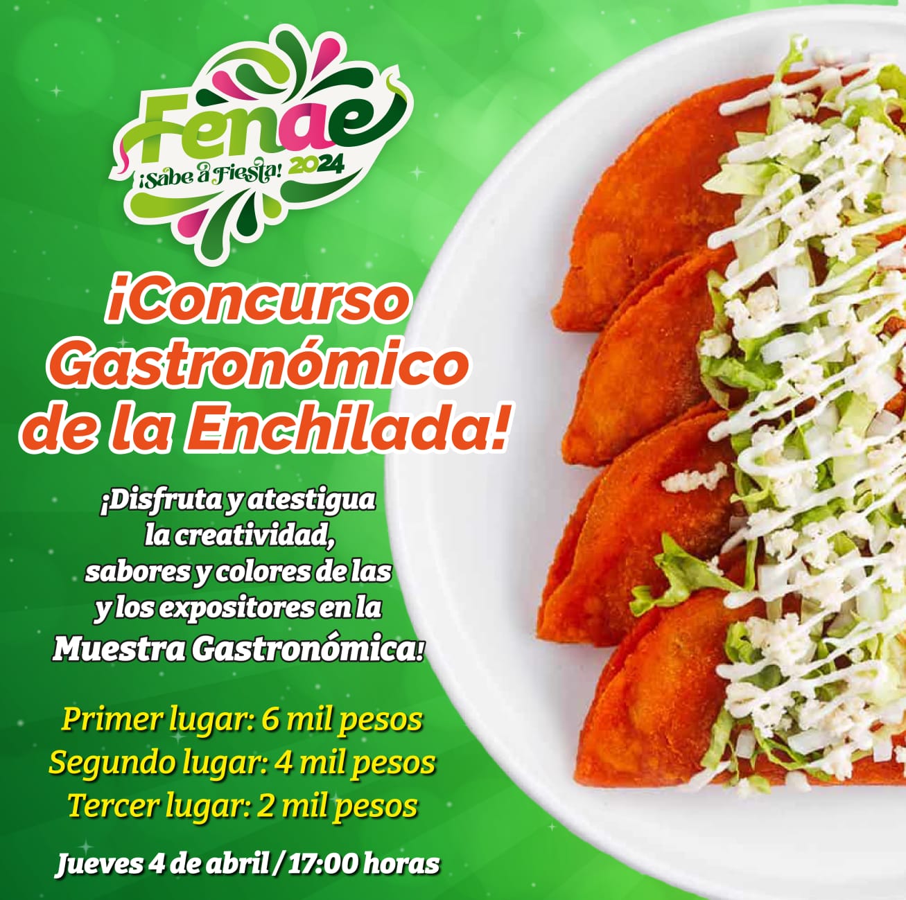 Atractivo concurso gastronómico de la enchilada premiará sabor y tradición