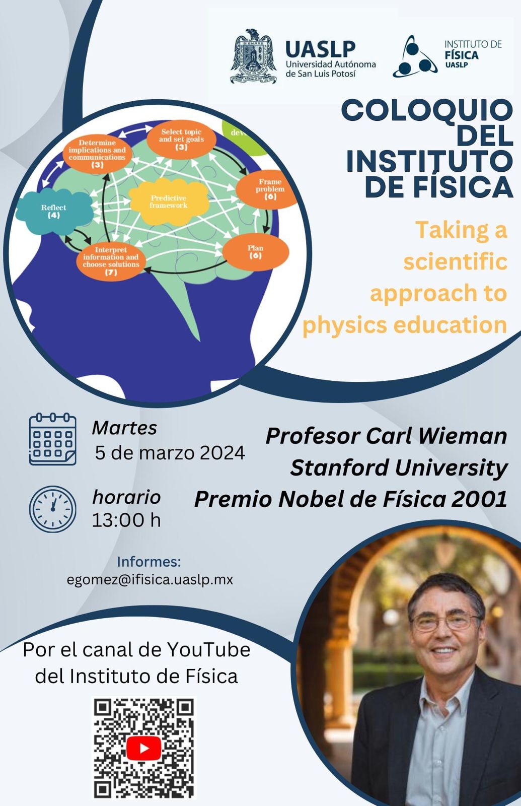 Premios Nobel Wieman y Altshuler darán conferencias en la UASLP