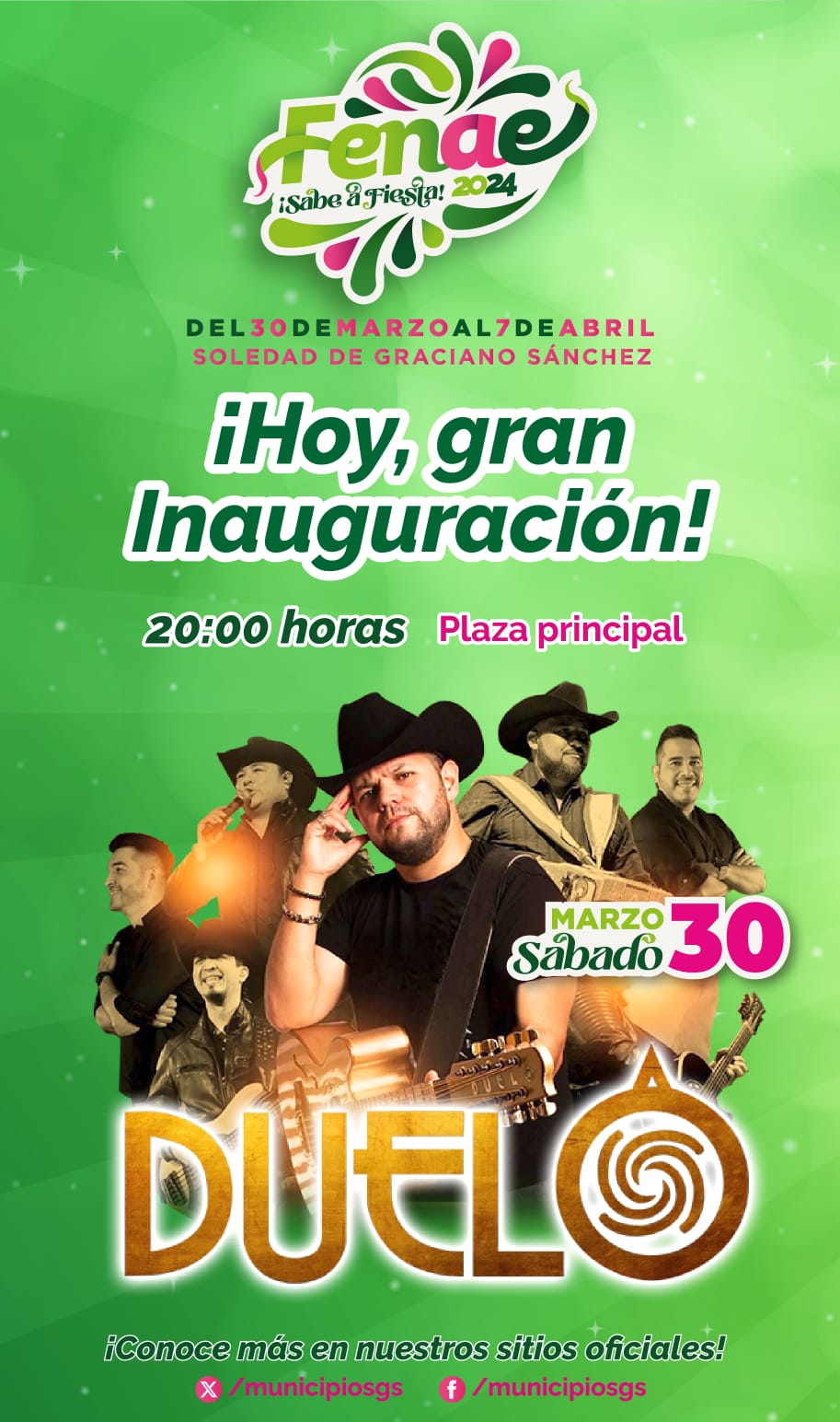 FENAE 2024 arranca este sábado, 30 de marzo, teniendo como parte de la gran inauguración en el escenario al Grupo Duelo