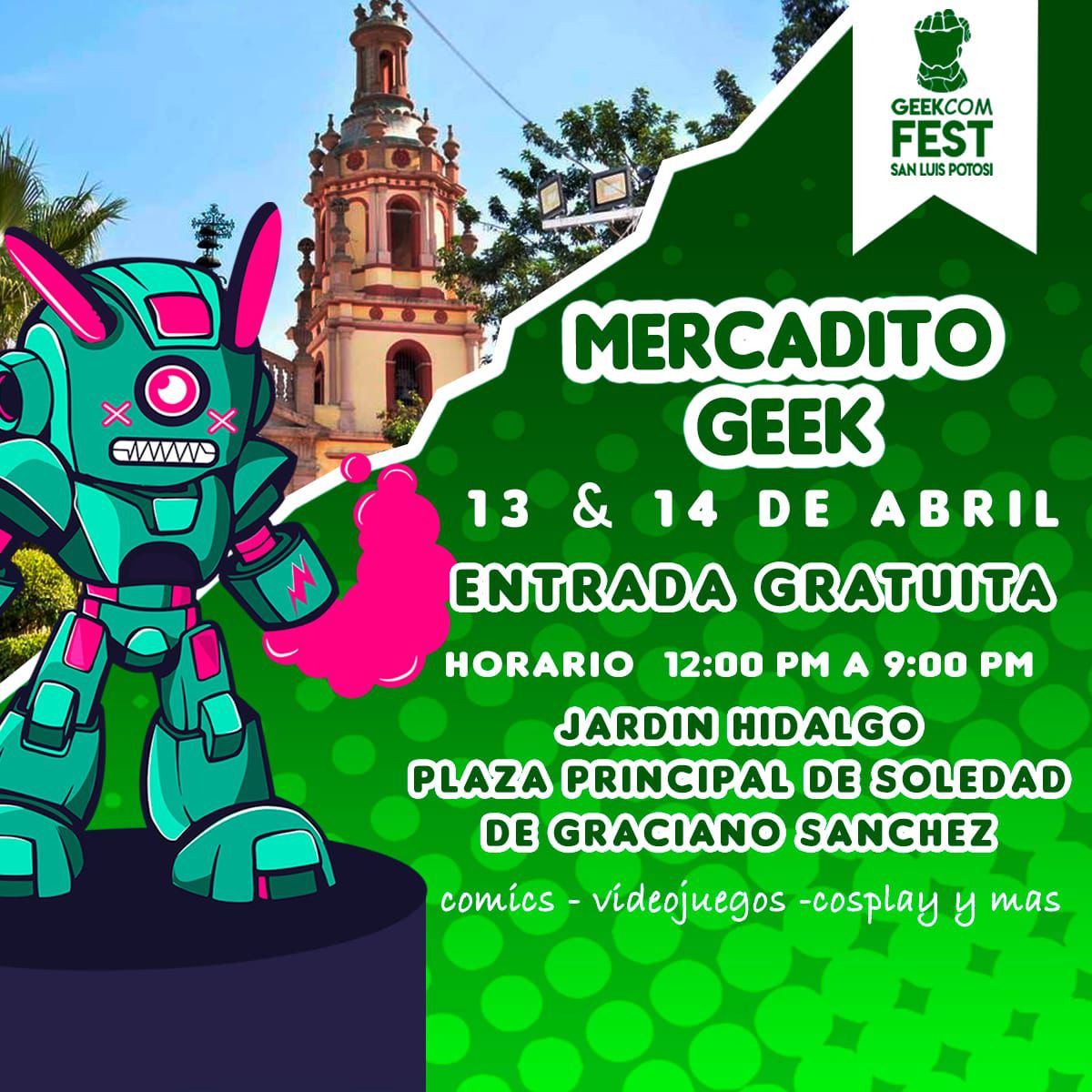 Este sábado y domingo, mercadito geek en plaza de Soledad