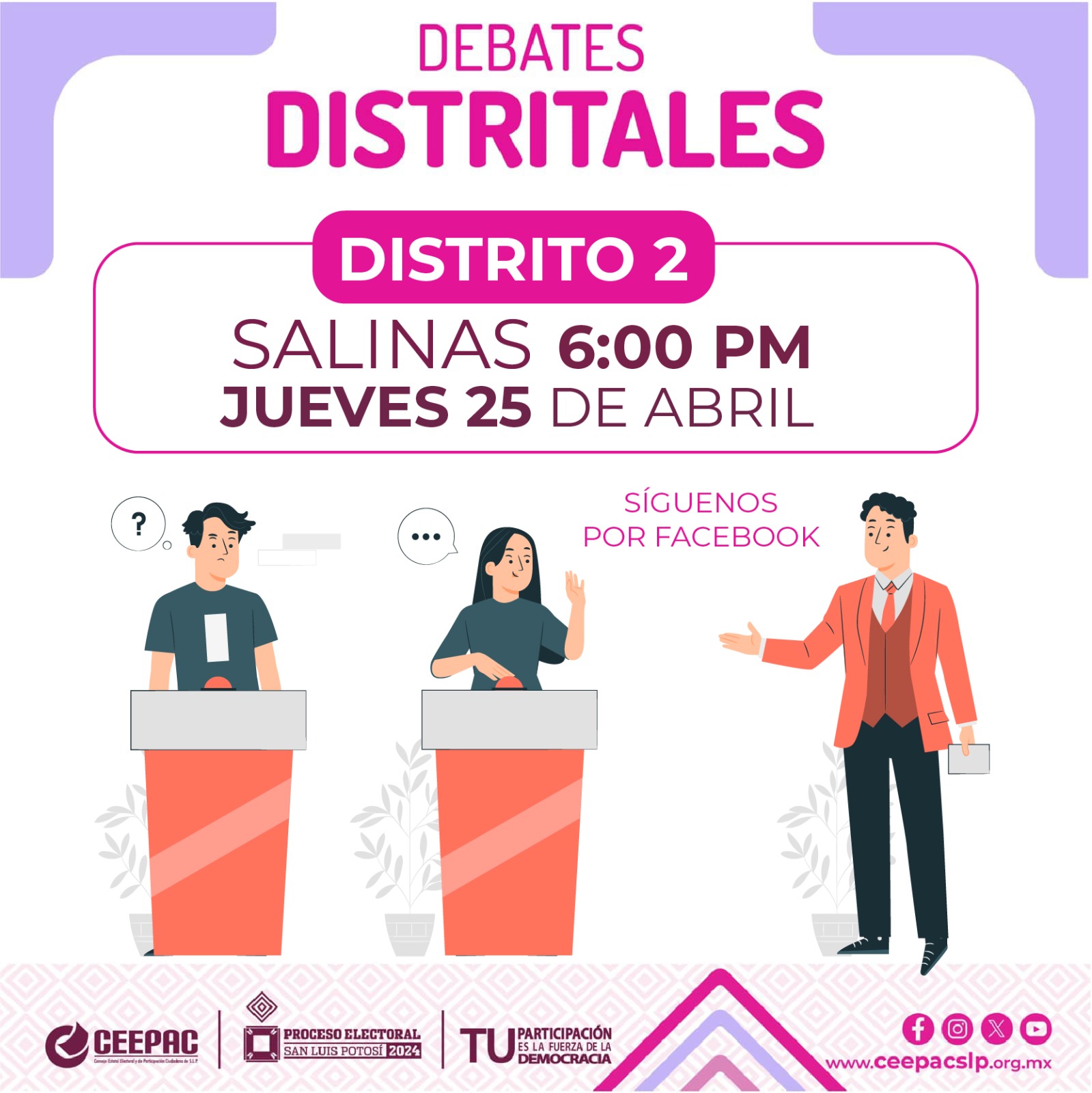 Hoy se realiza debate distrital en Salinas