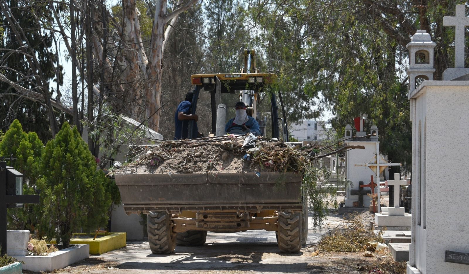 Servicios Municipales intensifica trabajos de limpieza y mantenimiento en el panteón El Saucito