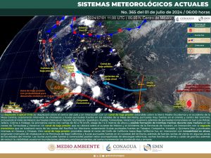Lluvias torrenciales y posibles trombas marinas en varias regiones del país