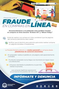 Fiscalía exhorta a evitar ser víctima de fraude en compras digitales