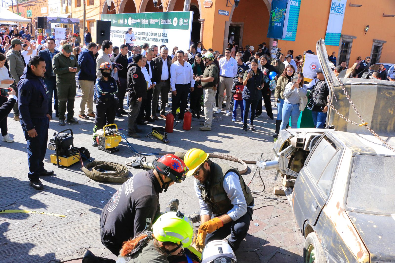 Respaldo federal y estatal en materia de seguridad en Villa de Pozos