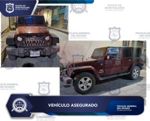 Asegura PDI potosina una camioneta con reporte de robo en la unión americana