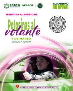 Realizará ejecutivo estatal evento de seguridad vial para jóvenes potosinas