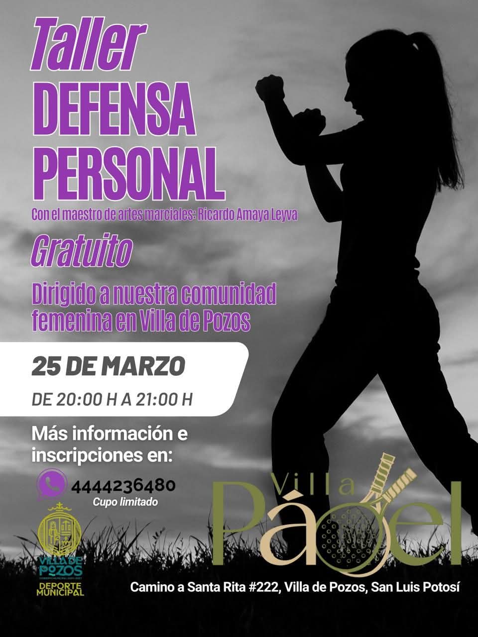Villa de Pozos promueve taller de defensa personal